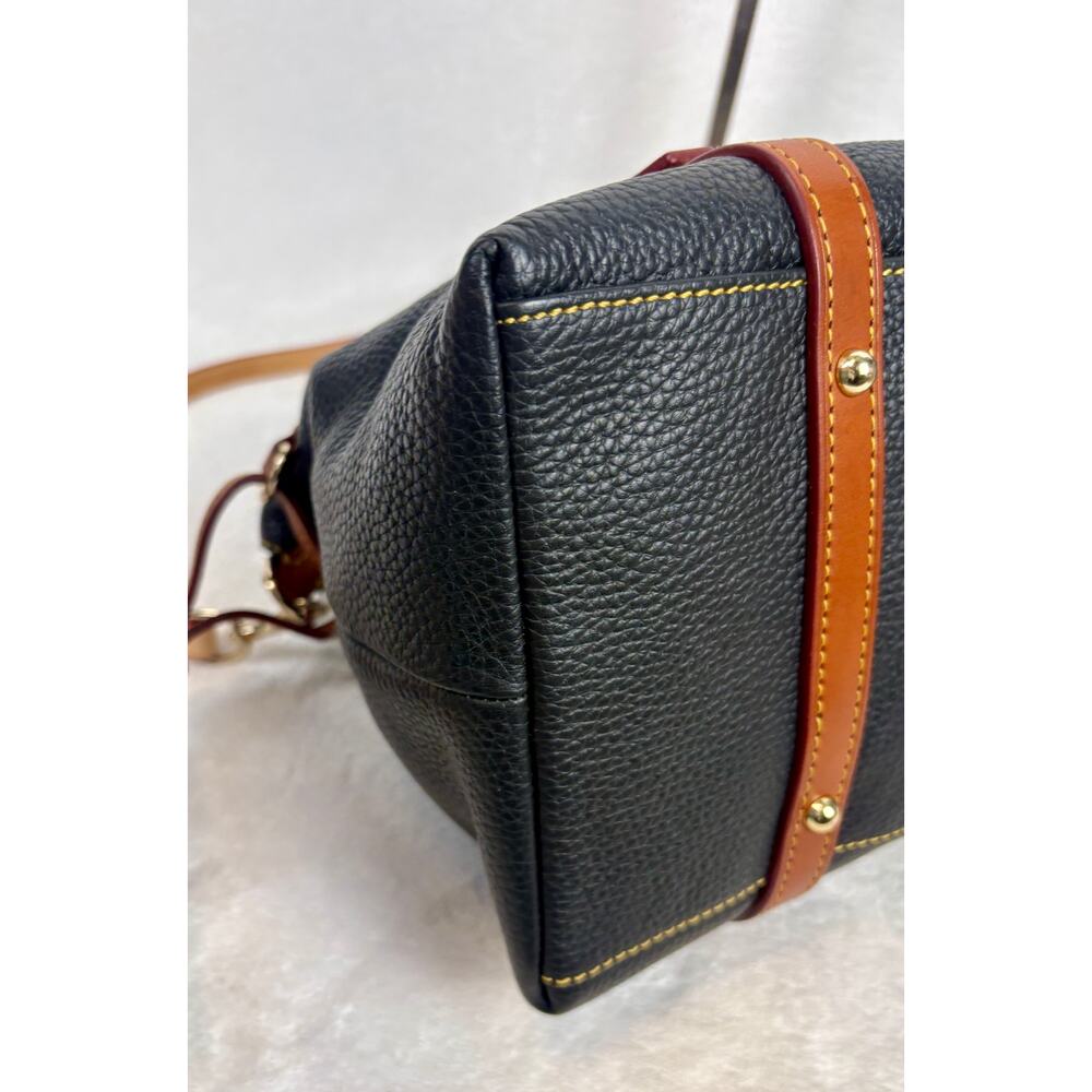 Dooney & Bourke NWT Bristol Satchel, Black Pebble Leather with Matching Pouch - Picture 8 of 16